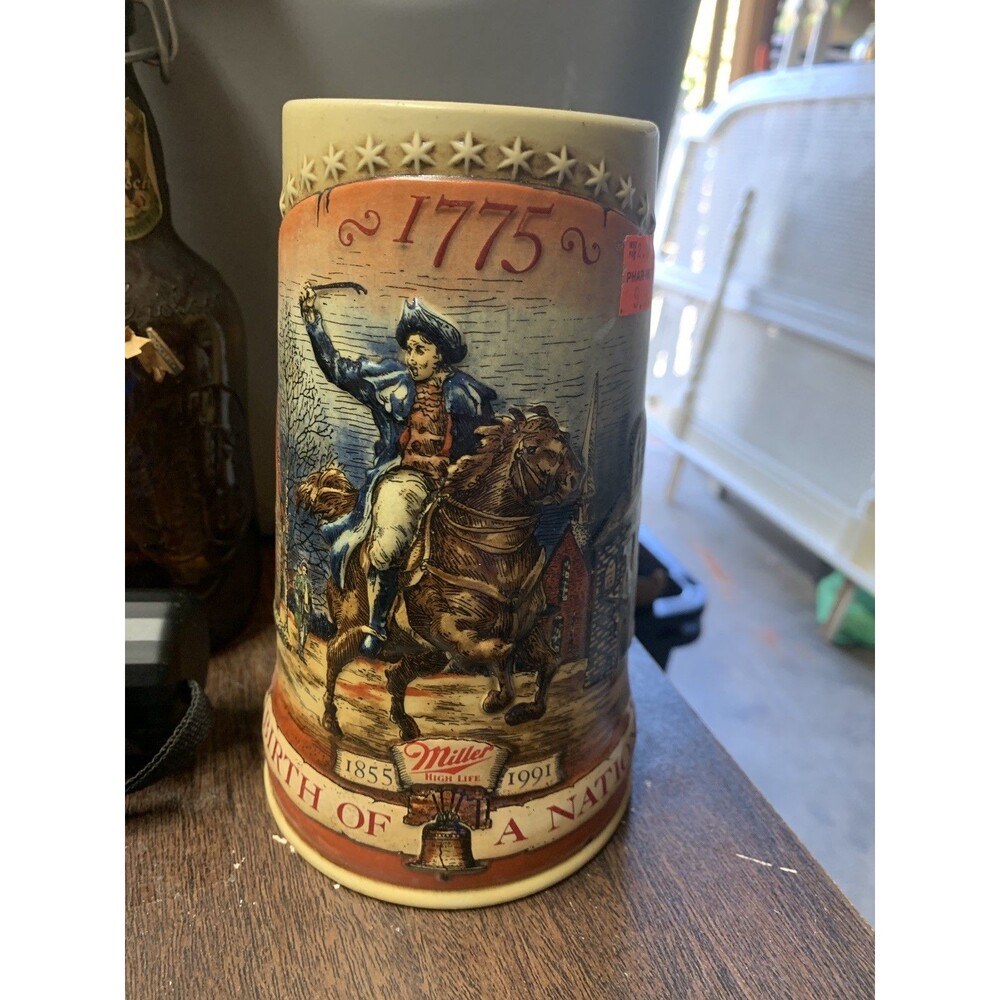 Miller Genuine Draft "Birth of a Nation" 1776 Beer Stein First In A Series